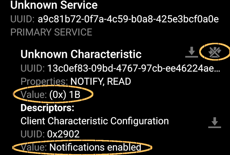 BLE subscribe to notification